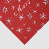 Merry kerrode snowflakes tissuepapier (Detail)