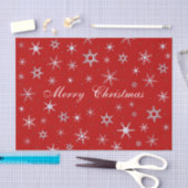 Merry kerrode snowflakes tissuepapier (Craft)