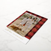 Merry kerst 1 Foto Pset Gold Folie Feestdagenkaart (Gedraaid)