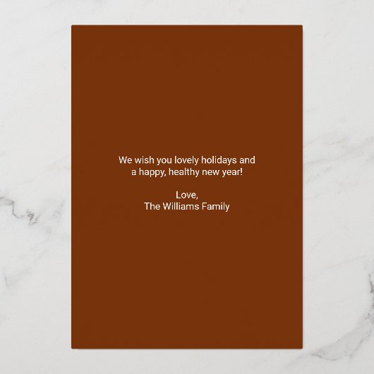 Merry kerst 1 Foto Real Folie Feestdagenkaart (Achterkant)