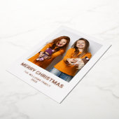 Merry kerst 1 Foto Real Folie Feestdagenkaart (Gedraaid)