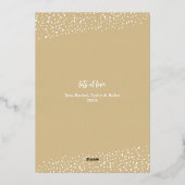 Merry kerst 4 Foto Collage Gold Folie Feestdagenkaart (Achterkant)