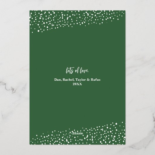 Merry kerst 4 Foto Collage Gold Folie Feestdagenkaart (Achterkant)