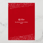 Merry kerst 4 Foto Collage Gold Folie Feestdagenkaart (Achterkant)