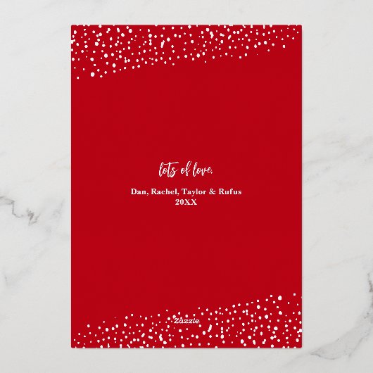 Merry kerst 4 Foto Collage Gold Folie Feestdagenkaart (Achterkant)