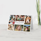 Merry kerst 6 Foto Collage Feestdagen Kaart (Voorkant)