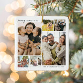 Merry kerst 6 Foto Collage Keramisch Ornament