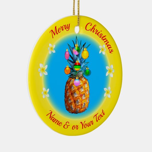 Merry kerst, aangepast ananas Ornament (Rechts)