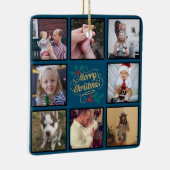 Merry kerst Aangepaste foto Collage Ceramic Orna Keramisch Ornament (Rechts)