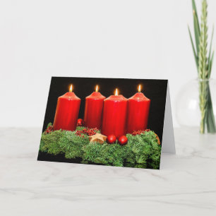 Merry kerst advent wreath feestdagen kaart