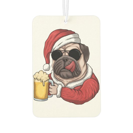 Merry kerst Air Freshener | Cadeaubont Hondenliefh Luchtverfrisser (Achterkant)