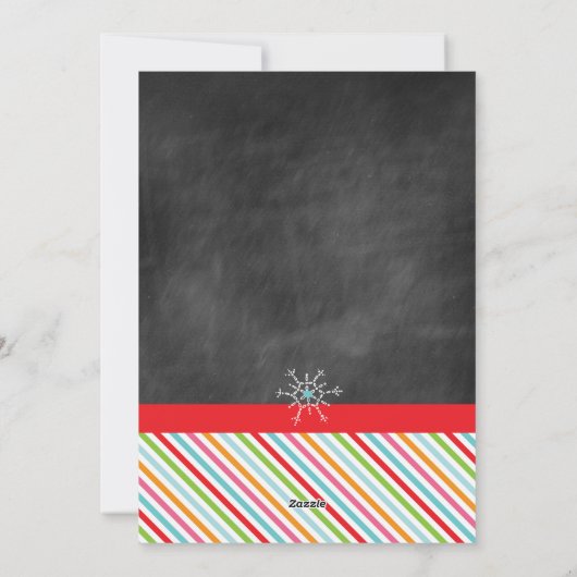 Merry kerst-alkboard-doodle feestdagenkaart (Achterkant)