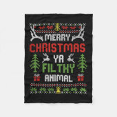 Merry kerst Animal Filthy Ya Fleece Deken (Voorkant)
