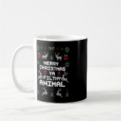 Merry kerst Animal Filthy Ya Koffiemok (Links)