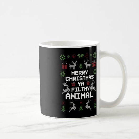 Merry kerst Animal Filthy Ya Koffiemok (Rechts)