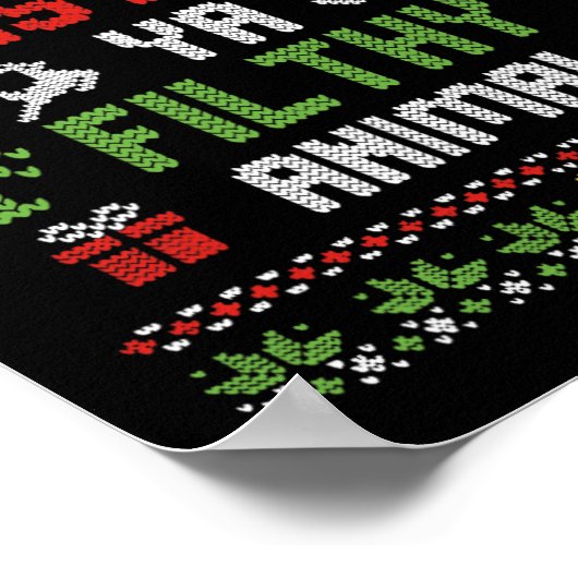 Merry kerst Animal Filthy Ya Poster (Hoek)