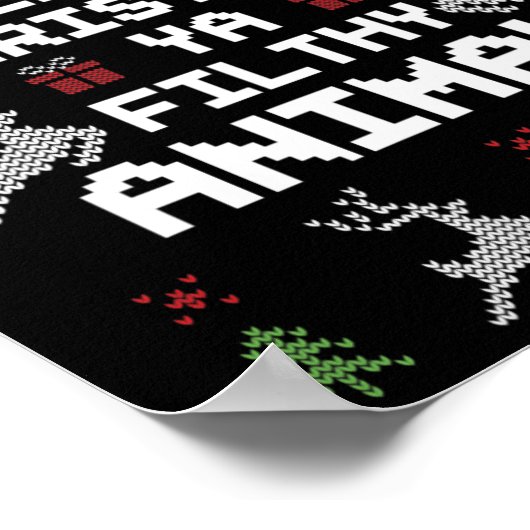 Merry kerst Animal Filthy Ya Poster (Hoek)