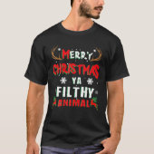 Merry kerst Animal Filthy Ya T-shirt (Voorkant)