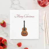 Merry kerst Aoustic Guitar Musical Servet (Insitu)