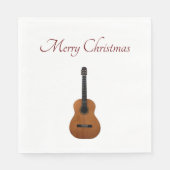 Merry kerst Aoustic Guitar Musical Servet (Voorkant)