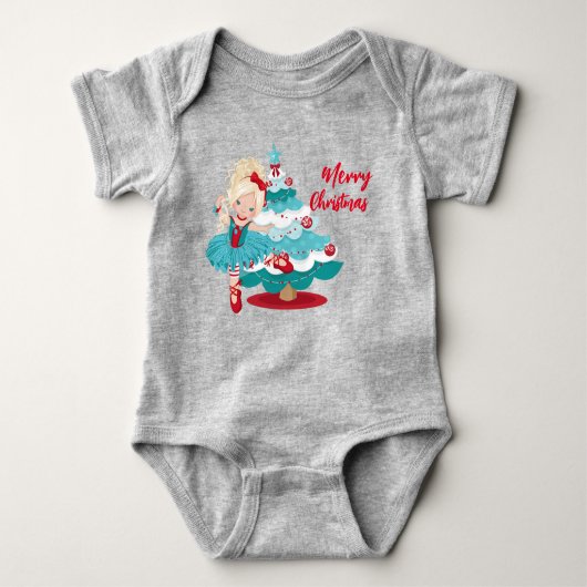 Merry kerst Baby Bodysuit (Voorkant)