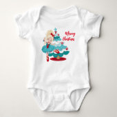 Merry kerst Baby Bodysuit (Voorkant)