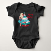 Merry kerst Baby Bodysuit (Voorkant)