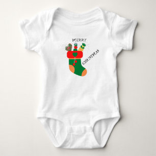 Merry kerst Baby Bodysuit White