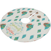 Merry kerst Bauble & Holiday Ornament Pattern Kerstboom Rok (Gekanteld)