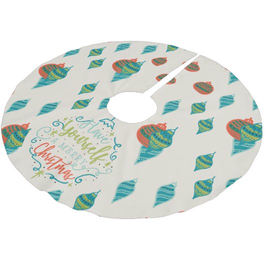 Merry kerst Bauble & Holiday Ornament Pattern Kerstboom Rok (Gekanteld)