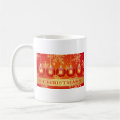 Merry kerst Baubles Red Gold Ornaments Koffiemok (Links)