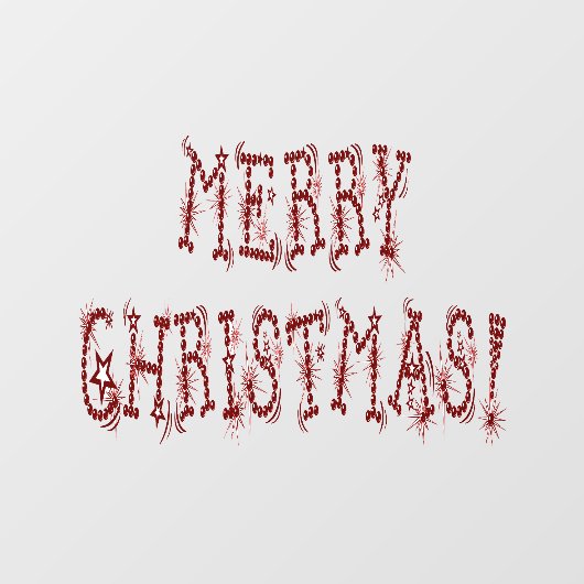 Merry kerst Baubles Stars Home & Store Vinyl Raamsticker (Vel)