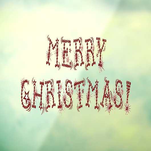 Merry kerst Baubles Stars Home & Store Vinyl Raamsticker (Vel 3)