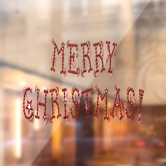 Merry kerst Baubles Stars Home & Store Vinyl Raamsticker (Vel 2)