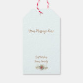 Merry kerst Berries Bouquet Cadeaulabel (Achterkant)