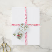 Merry kerst Berries Bouquet Cadeaulabel (Met Touw)