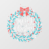 Merry kerst Berry Wreath Raamsticker (Vel)