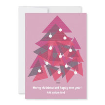 Merry kerst blij nieuw jaar moderne roze