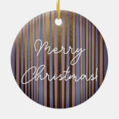 Merry kerst Boho Gold Glitter Pink Lila Keramisch Ornament (Achterkant)