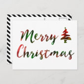 Merry kerst Bokeh Tree-lampjes Feestdagenkaart (Voorkant / Achterkant)