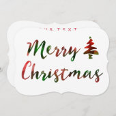 Merry kerst Bokeh Tree-lampjes Kaart (Voorkant / Achterkant)