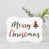 Merry kerst Bokeh Tree-lampjes Kaart (Staand voorkant)