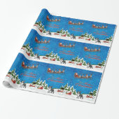 Merry kerst Boston Terrier Cadeaupapier (Uitgerold)