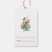 Merry kerst Botanical Cadeaulabel (Voorkant)