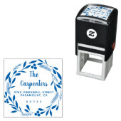 Merry kerst Botanical Garland Handschrift Zelfinktende Stempel (In situ)