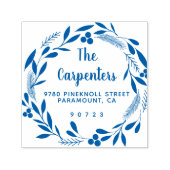 Merry kerst Botanical Garland Handschrift Zelfinktende Stempel (Design)