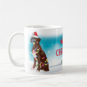 Merry kerst Boxer Hondenliefhebber Cute Koffiemok (Links)