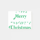 Merry kerst braille stippen, xmas topjes, vakantie post-it® notes (Voorkant)
