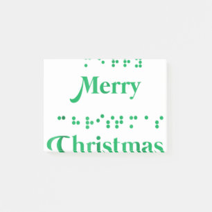 Merry kerst braille stippen, xmas topjes, vakantie post-it® notes