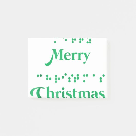 Merry kerst braille stippen, xmas topjes, vakantie post-it® notes (Voorkant)